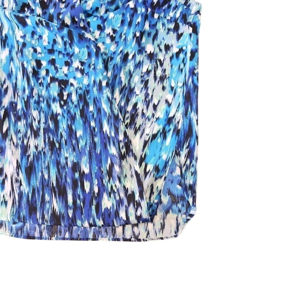 Charlie Jade Women Blue Abstract Print Sleeveless Boho Chic Blouse Top Small A49 - Picture 7 of 9